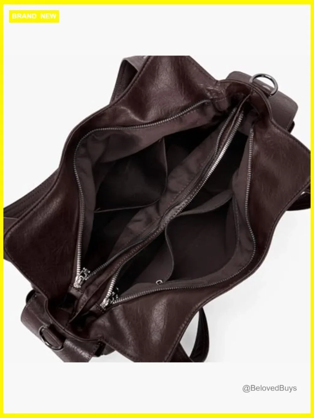 Slouchy Hobo Shoulder Bag Soft Leather Tote Crossbody Y2k Satchel